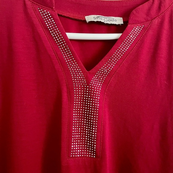 Women’s Sparkle Work Blouse - Picture 6 of 7